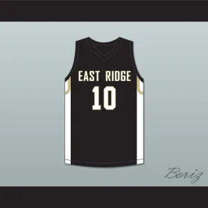 Kendall Brown 10 East Ridge High School Raptors Black Basketball Jersey 1