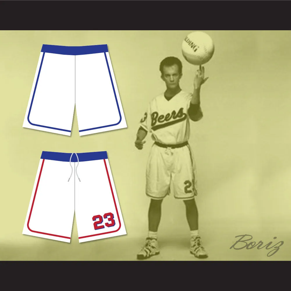 Kenny Scolari 23 Milwaukee Beers BASEketball White Basketball Shorts 2