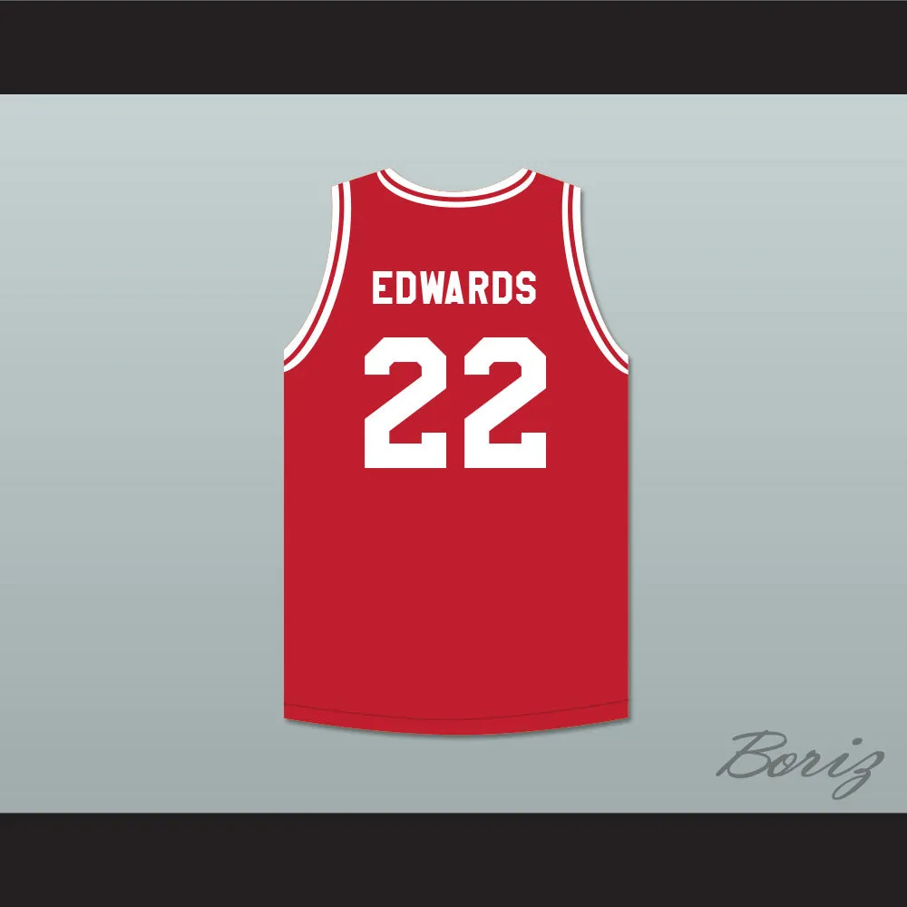 Kevin Edwards 22 Push Excel Pro Basketball Classic Red Basketball Jersey 1988 Charity Event
