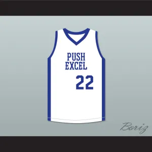 Kevin Willis 22 Push Excel Pro Basketball Classic White Basketball Jersey 1985 Charity Event