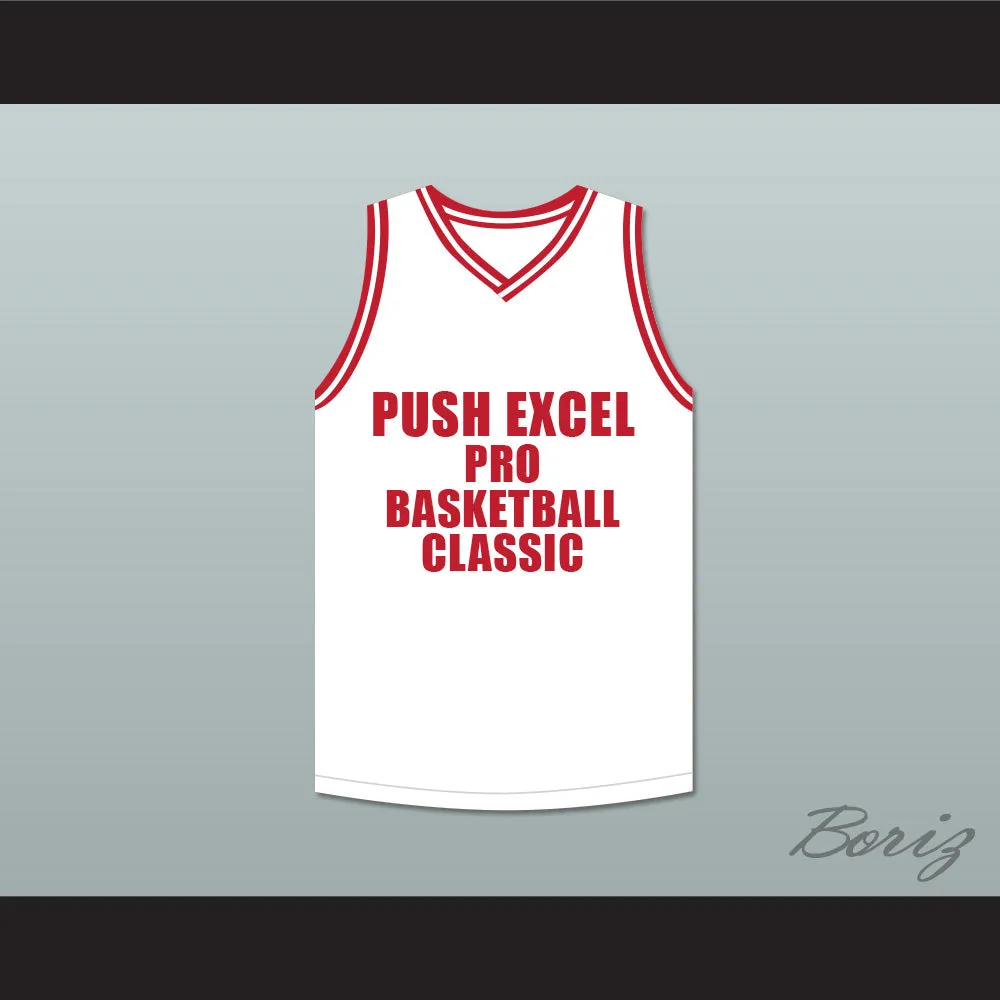 Kevin Willis 42 Push Excel Pro Basketball Classic White Basketball Jersey 1988 Charity Event