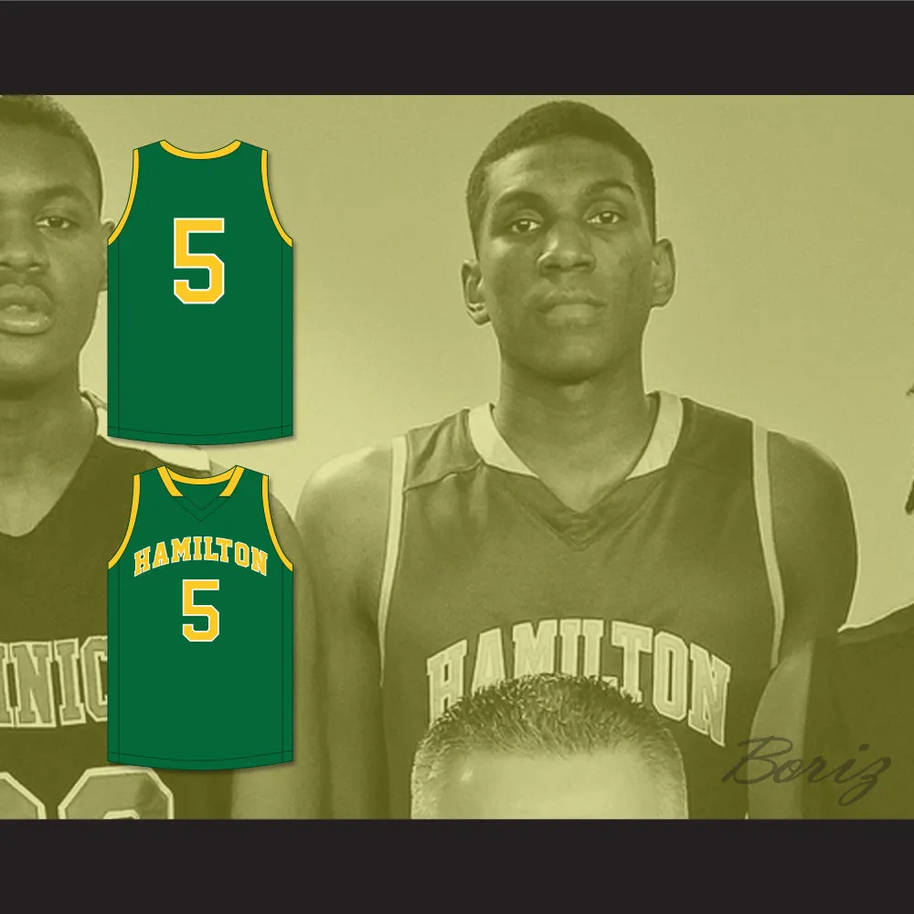 Kevon Looney 5 Alexander Hamilton High School Wildcats Green Basketball Jersey 1