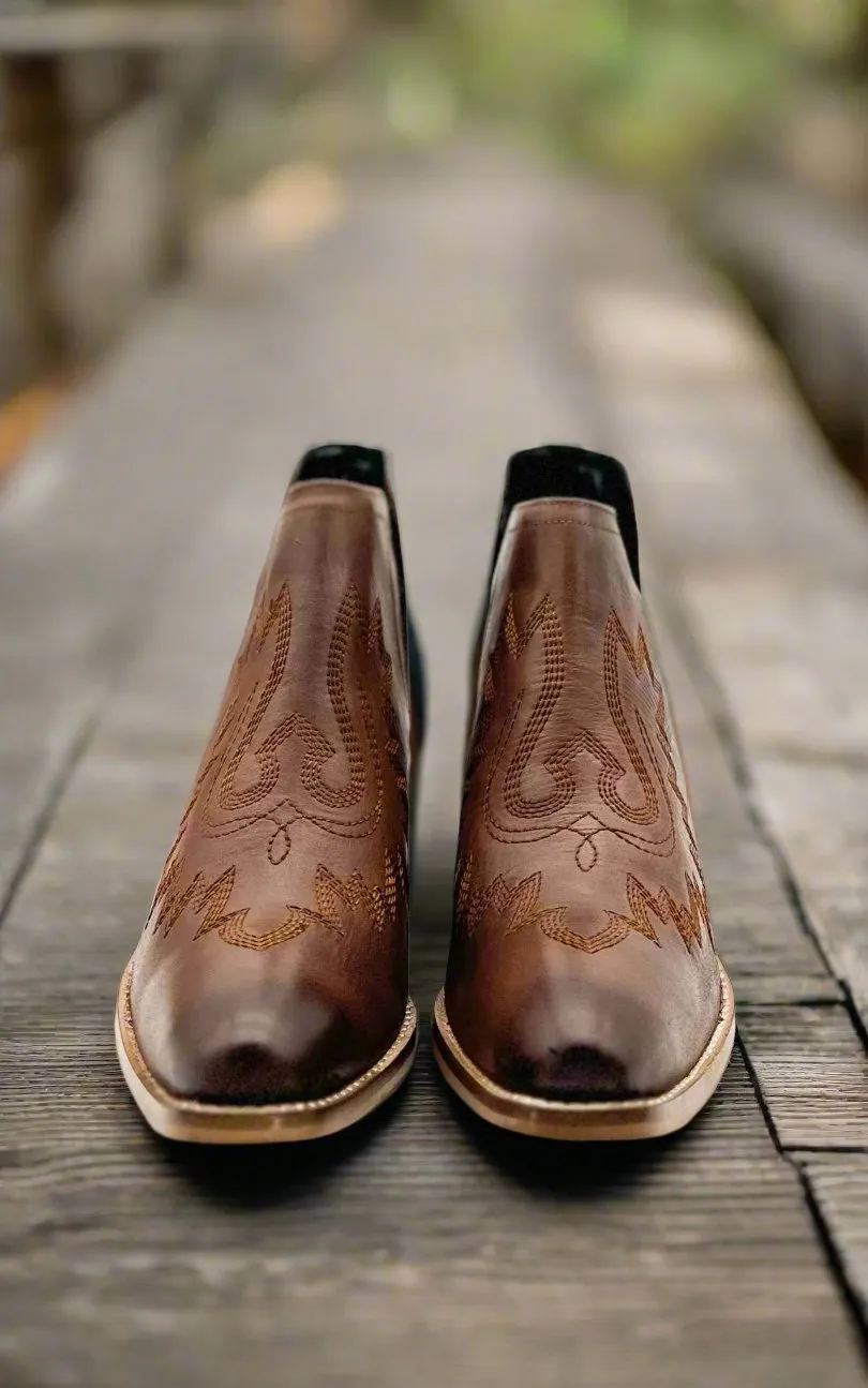 Kickin' A And Taking Names Booties in Brown