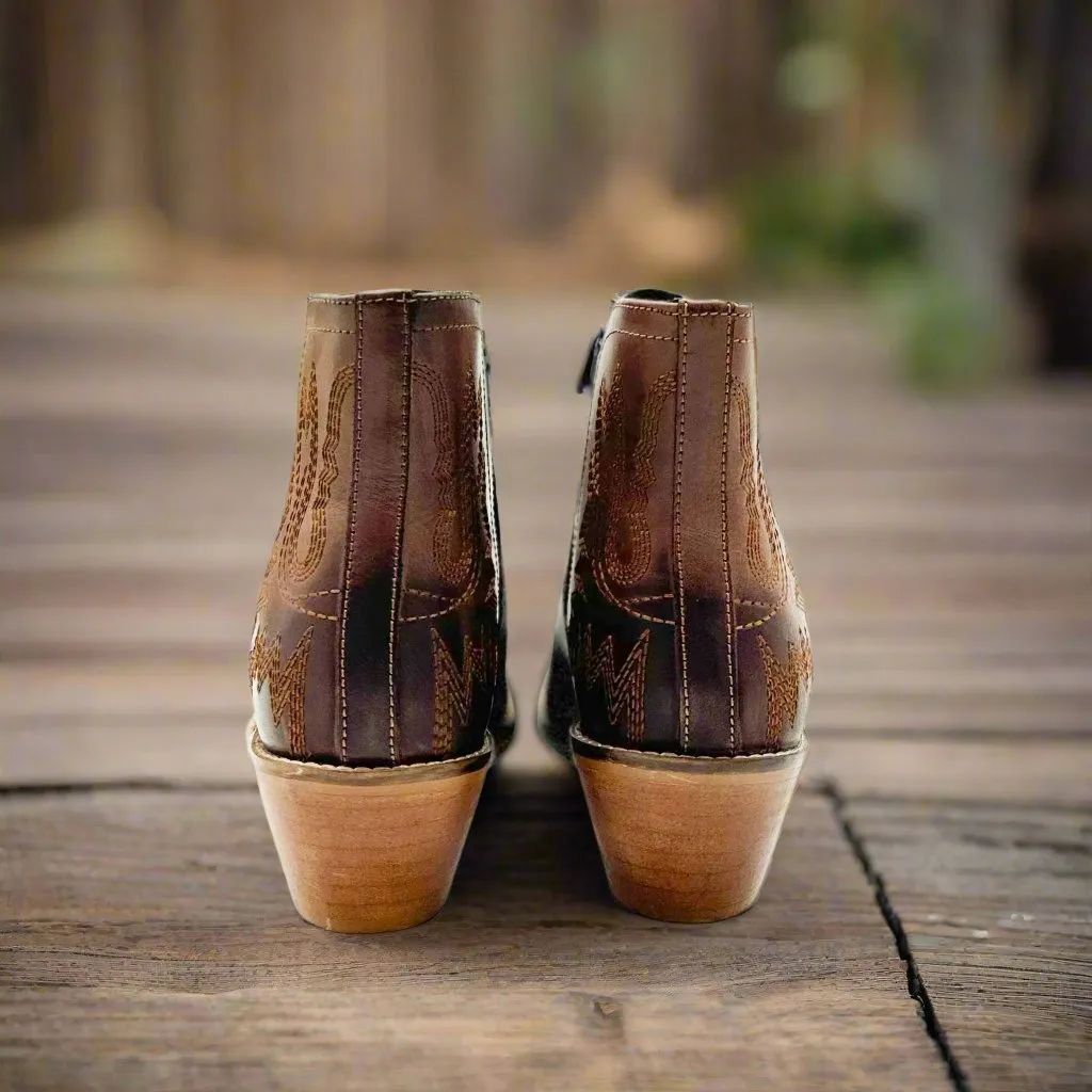 Kickin' A And Taking Names Booties in Brown