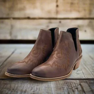 Kickin' A And Taking Names Booties in Brown