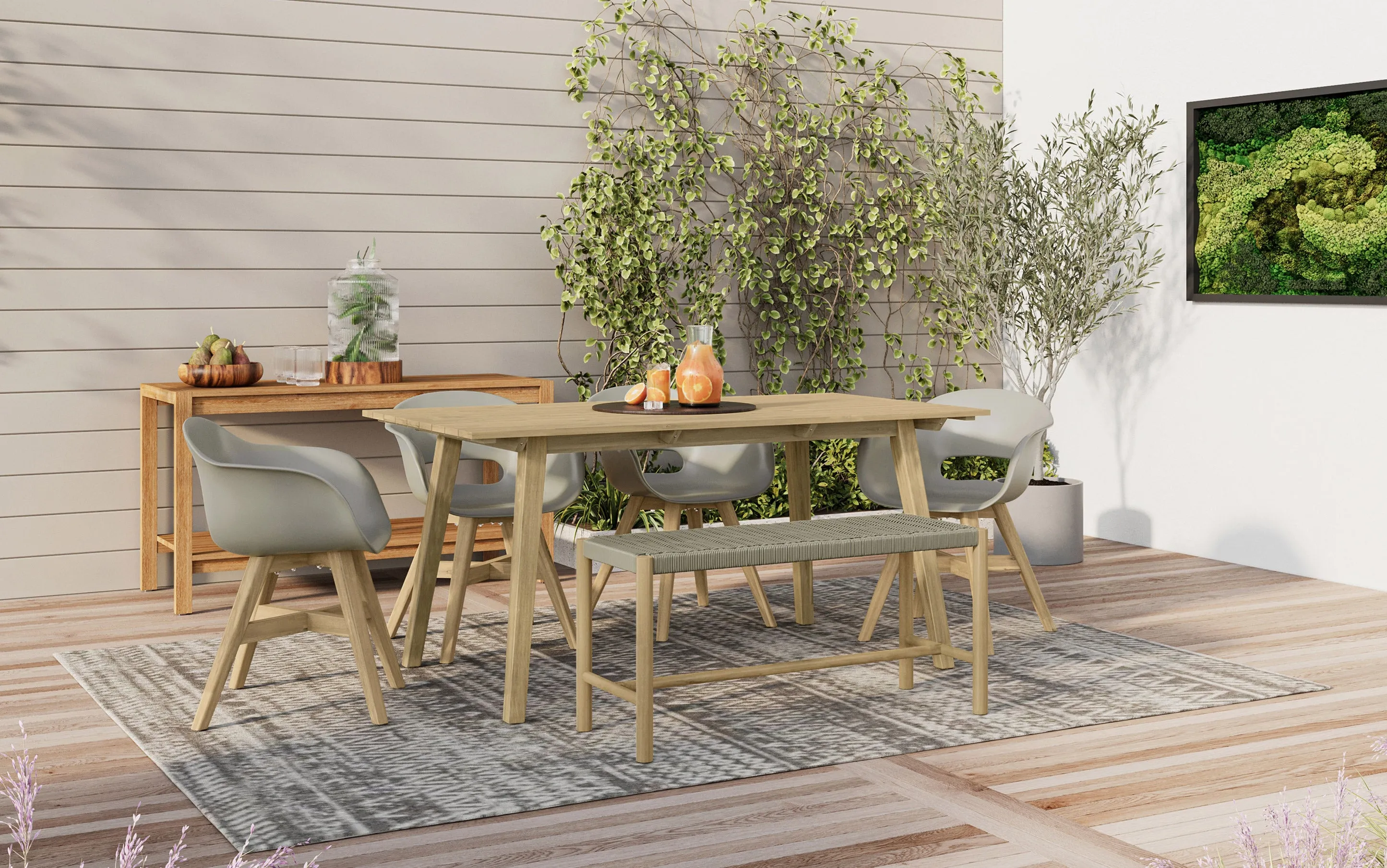 Kona 6 Piece Outdoor Dining Set