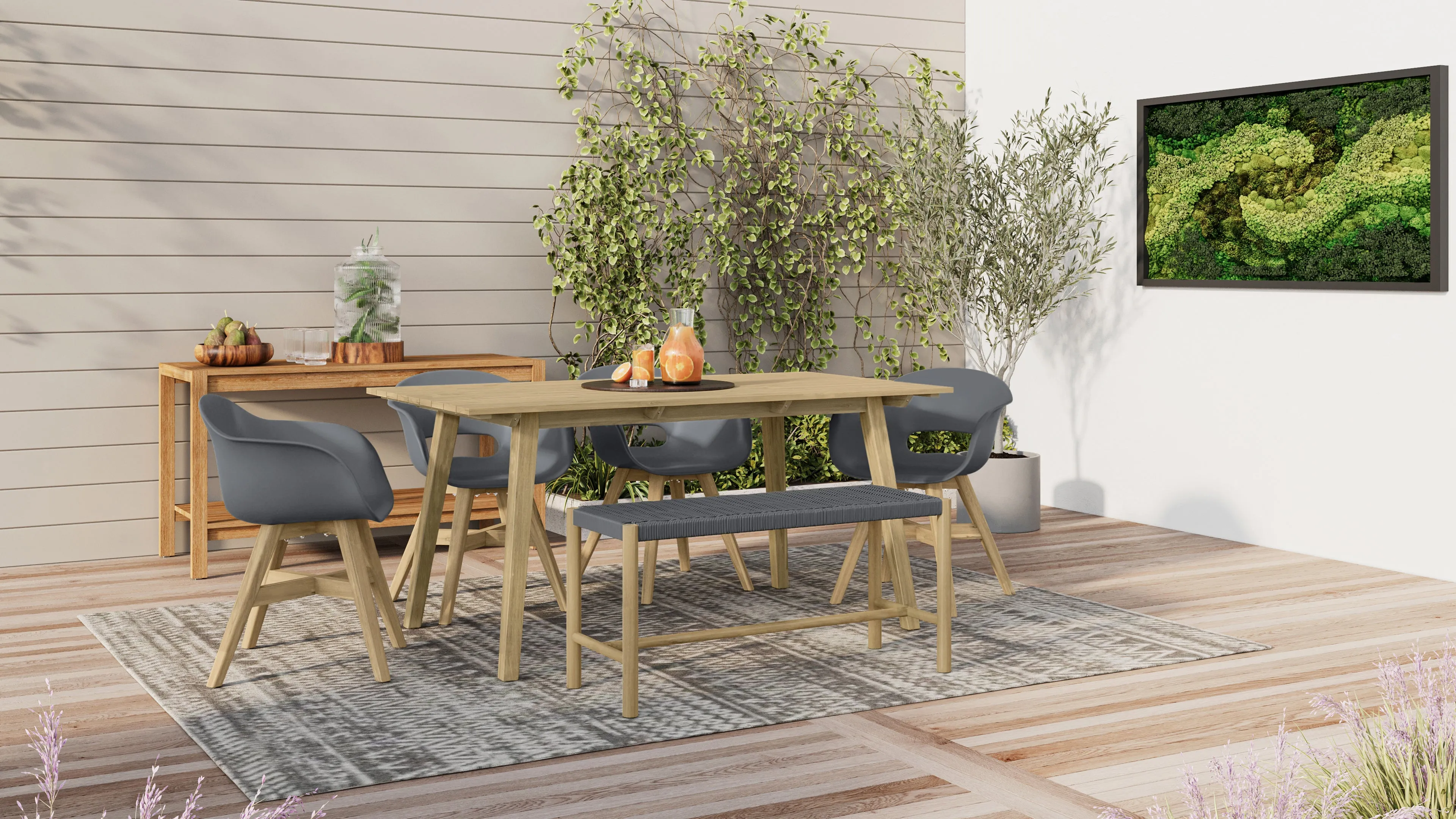 Kona 6 Piece Outdoor Dining Set