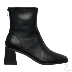 Ladies Faux Leather Ankle Boots | Block Heel | "Oola"