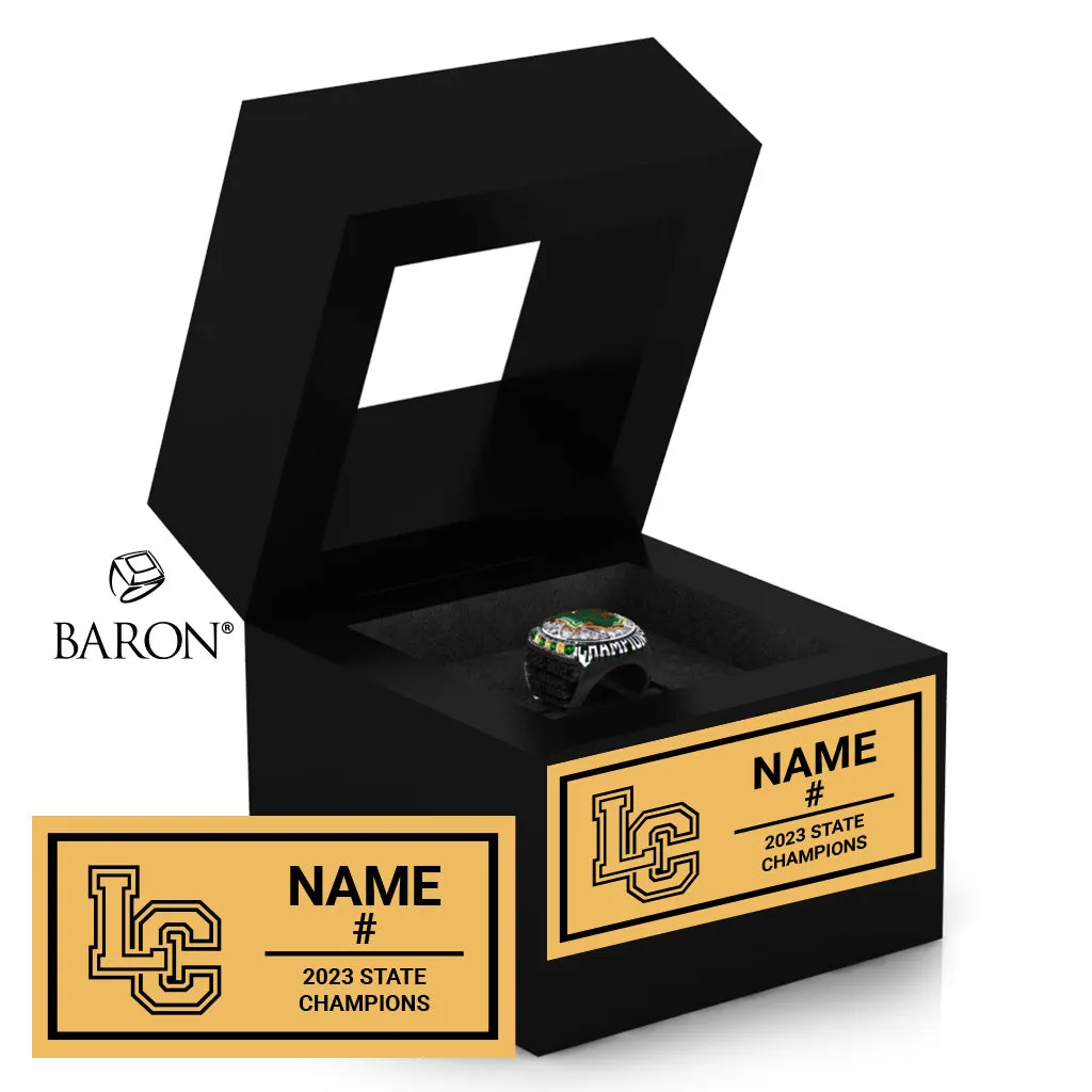 Lansdale Catholic High School Girls Basketball 2023 Championship Black Window Ring Box