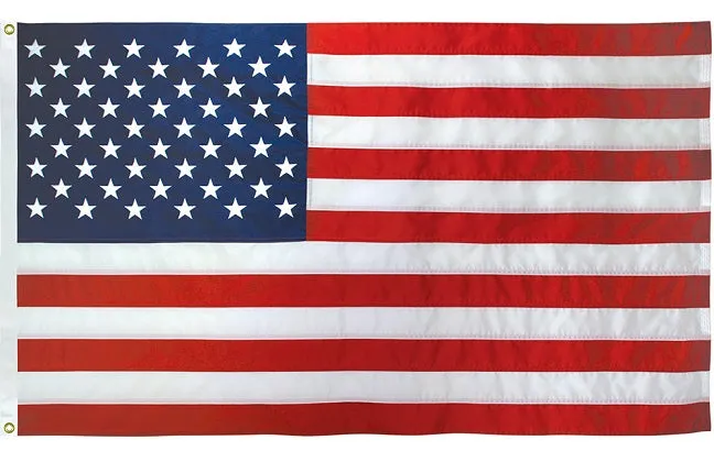 Large Outdoor Nylon USA Flag 4'x6' with Header and Grommets