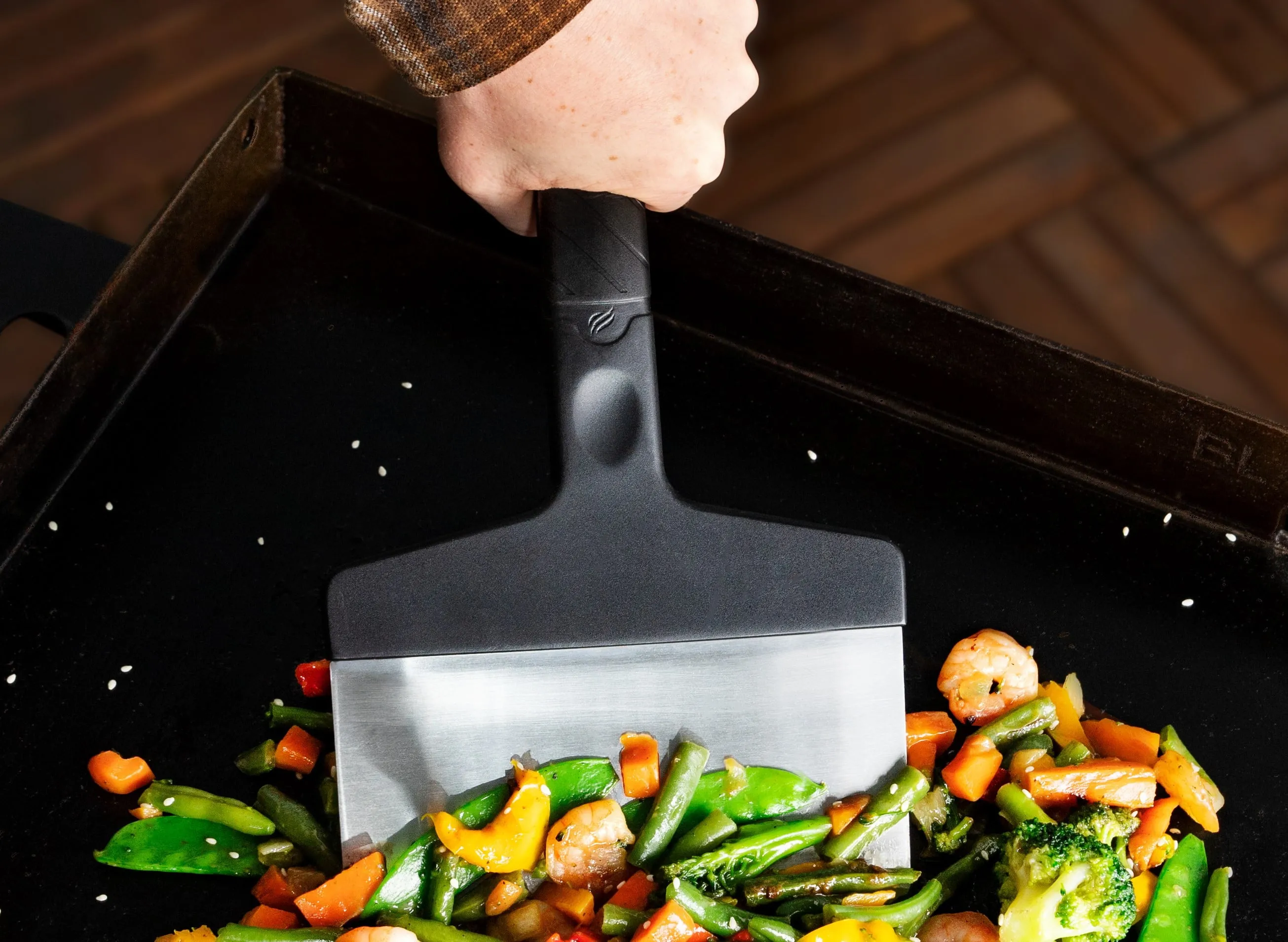 Large Stainless Steel Blackstone 6" Griddle Scraper - NEW   Free Shipping