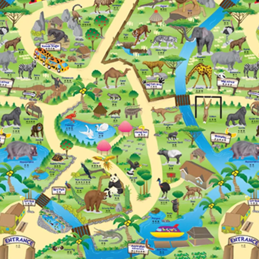 Large Zoo Play Mat (120 x 100cm)