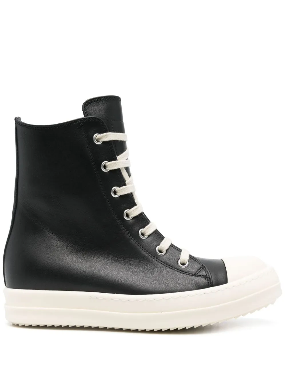 Leather high-top sneakers
