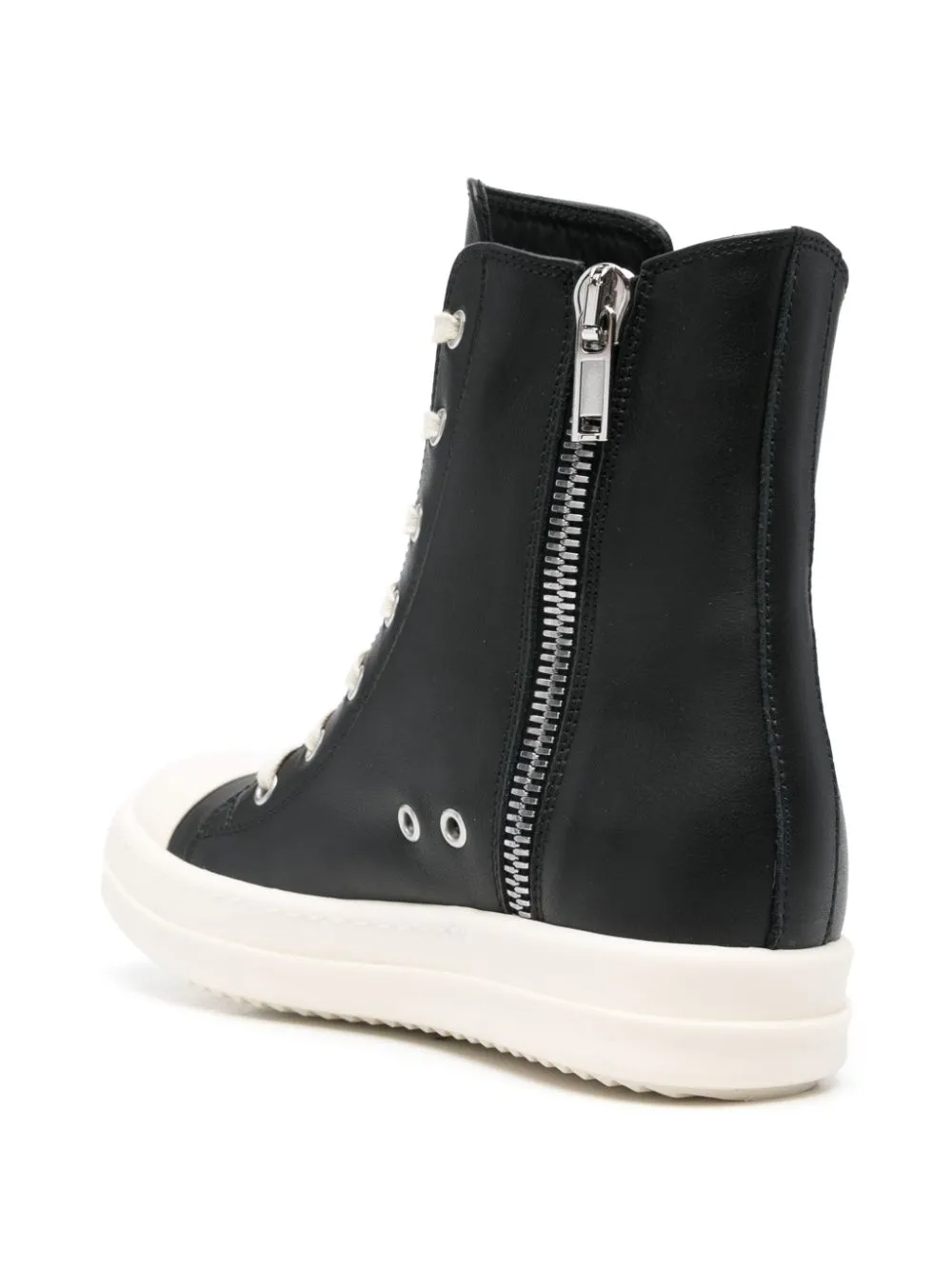 Leather high-top sneakers
