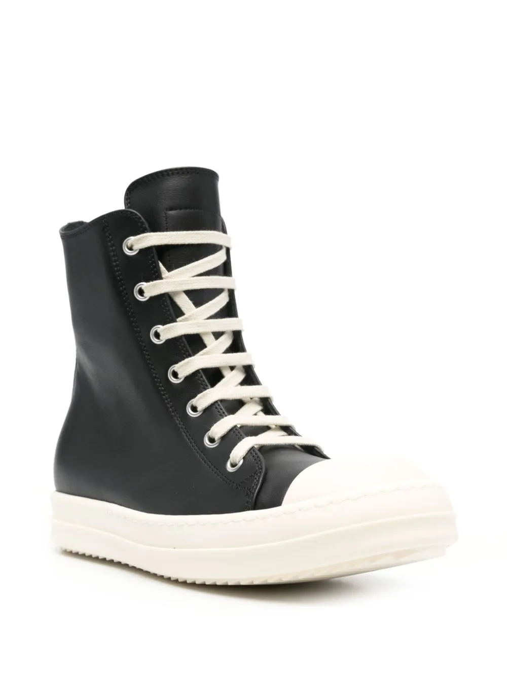 Leather high-top sneakers