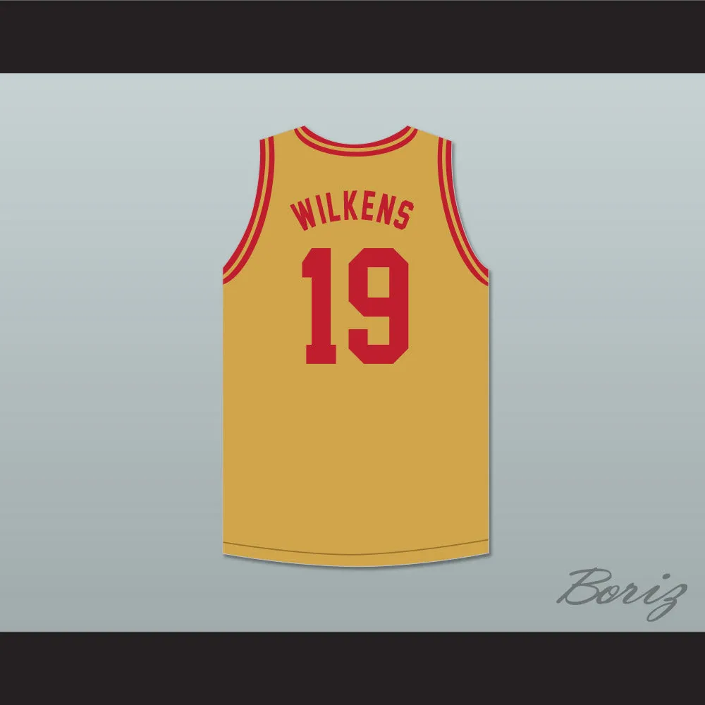 Lenny Wilkens 19 Boys High School Brooklyn Old Gold Basketball Jersey
