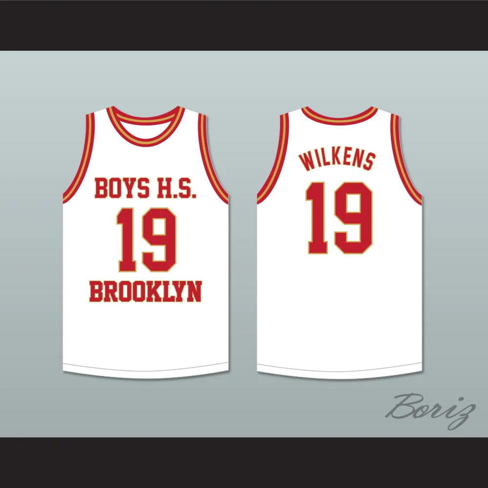 Lenny Wilkens 19 Boys High School Brooklyn White Basketball Jersey