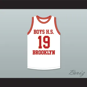 Lenny Wilkens 19 Boys High School Brooklyn White Basketball Jersey