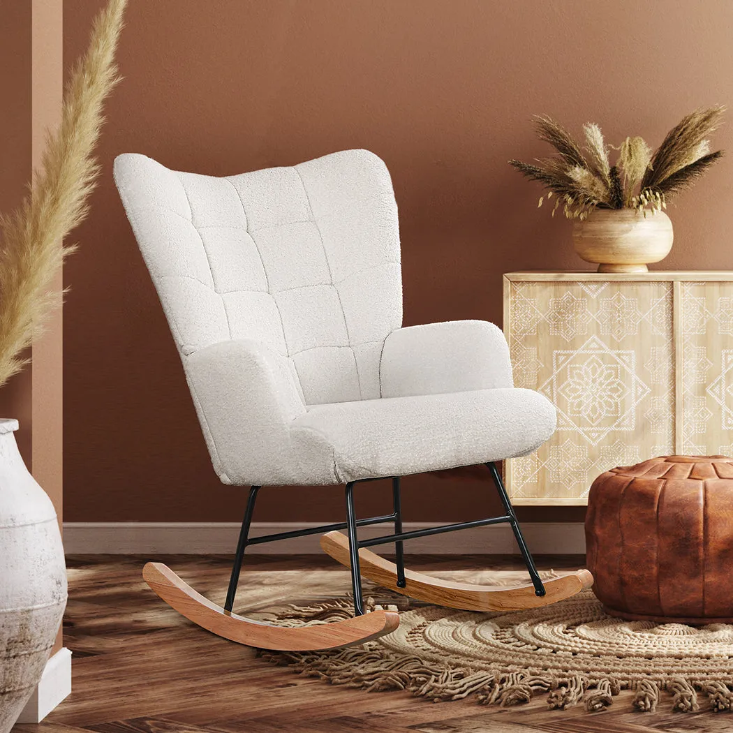 Levede Fleece Rocking Chair