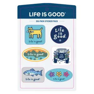 Life is Good Vintage Six Pack Sticker Pack