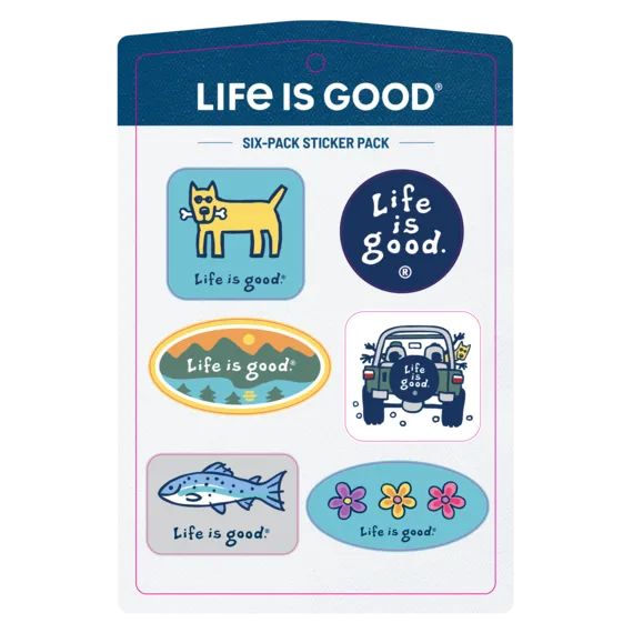 Life is Good Vintage Six Pack Sticker Pack