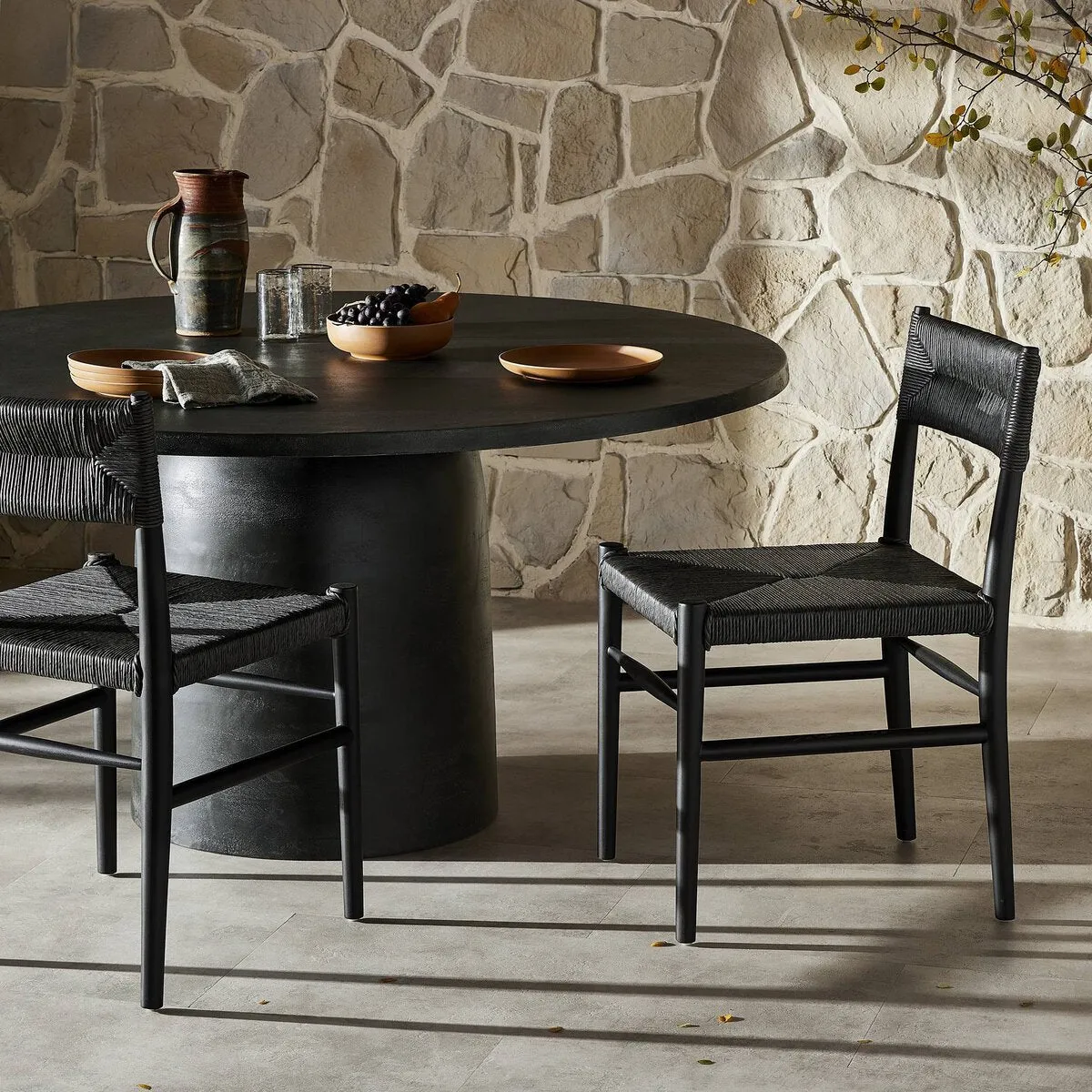 Lomas Outdoor Dining Chair - Vintage Coal
