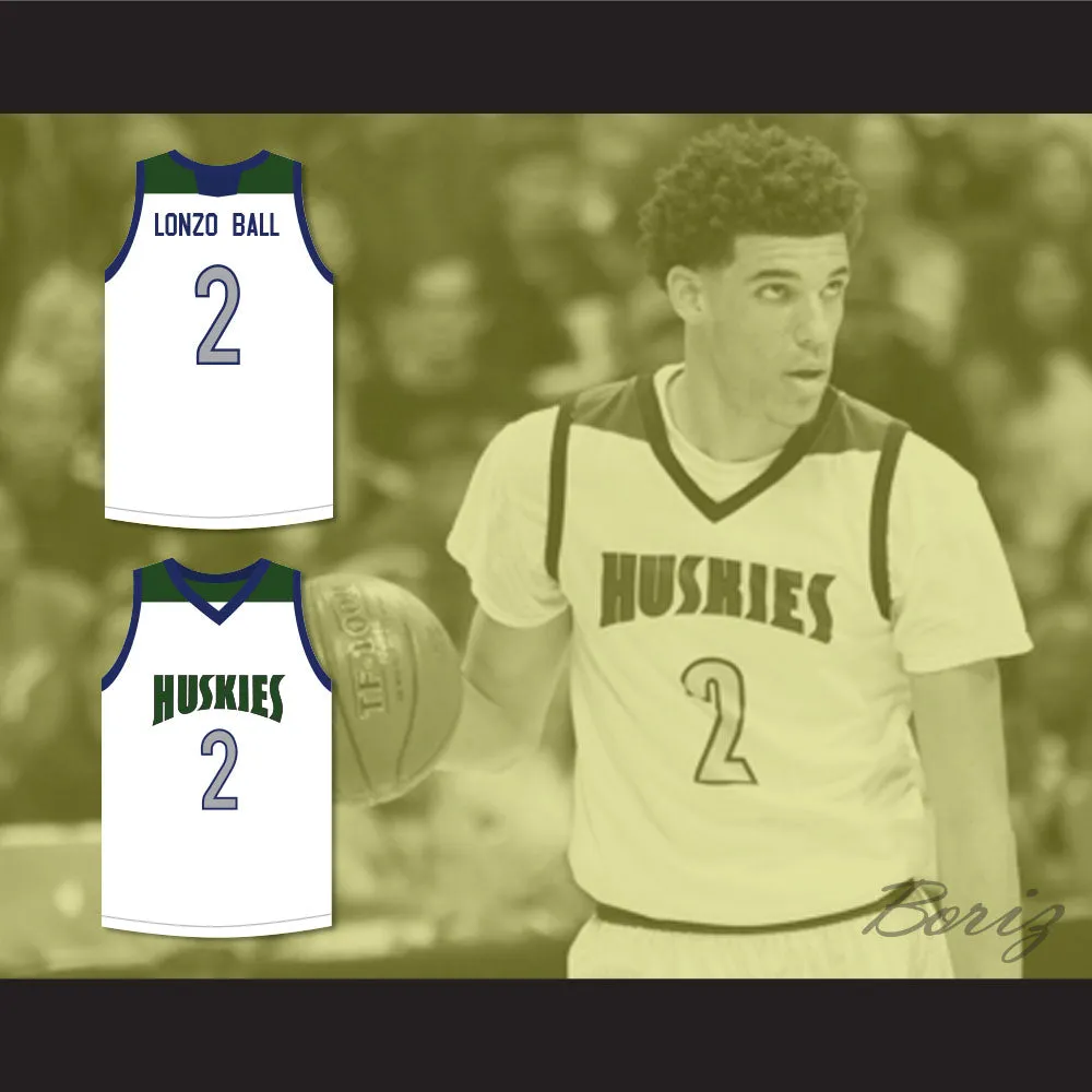 Lonzo Ball 2 Chino Hills Huskies White Basketball Jersey