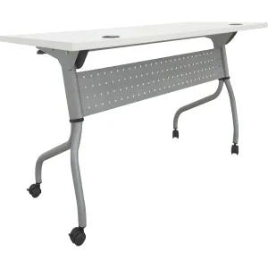 Lorell White Laminate Flip Top Training Table