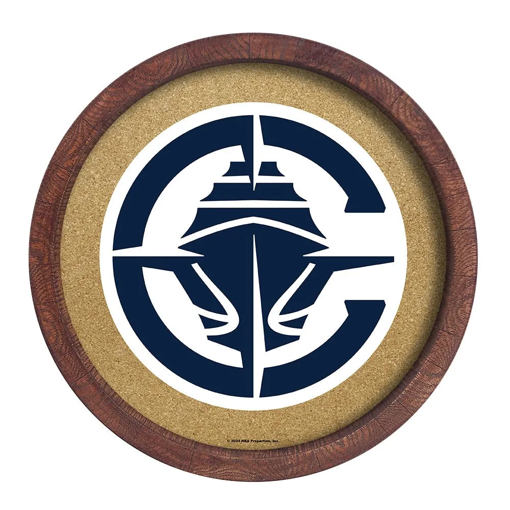 Los Angeles Clippers: "Faux" Barrel Framed Cork Board