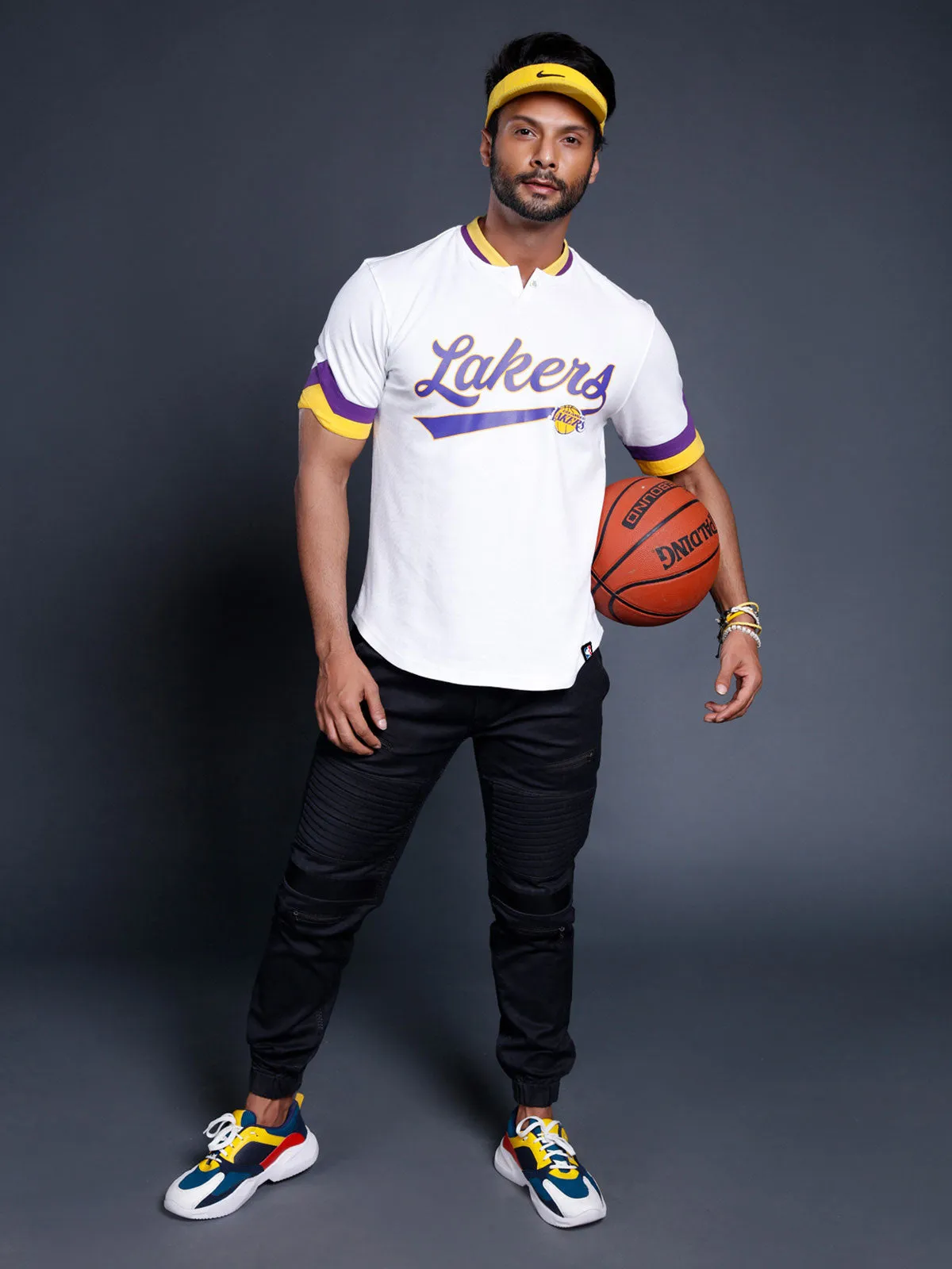 Los Angeles Lakers Bomber Henley