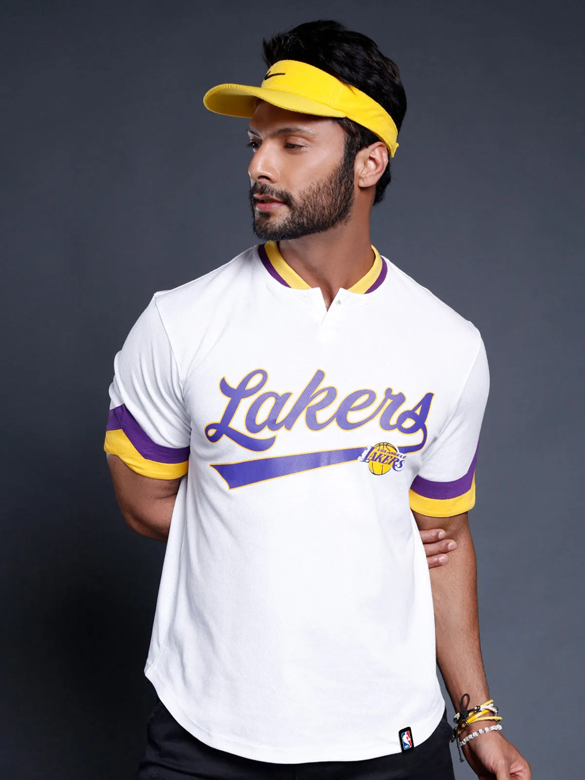 Los Angeles Lakers Bomber Henley