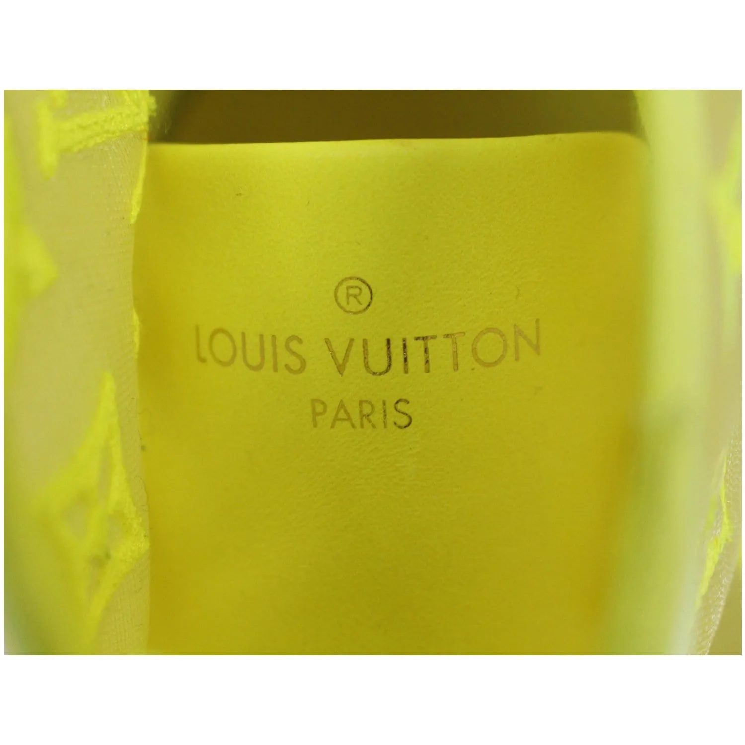 LOUIS VUITTON Tattoo Monogram High Top Sneaker Boot Yellow