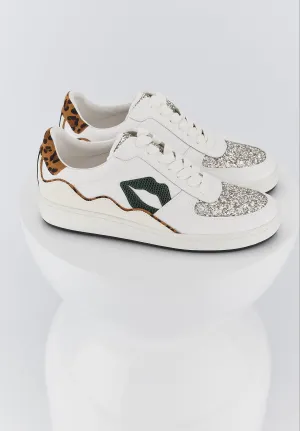 Loulou-Blanc Snake Léopard Glitter
