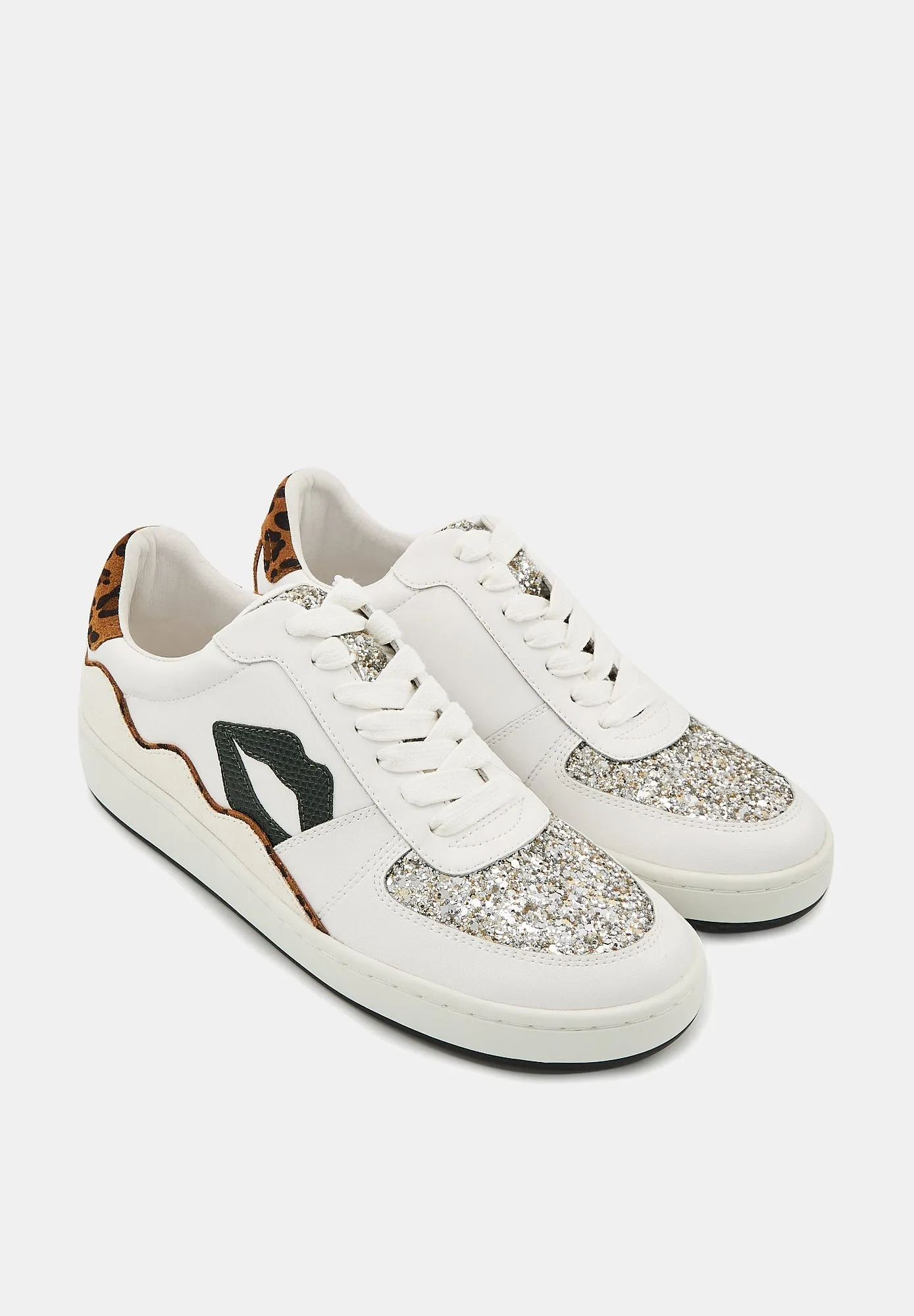 Loulou-Blanc Snake Léopard Glitter
