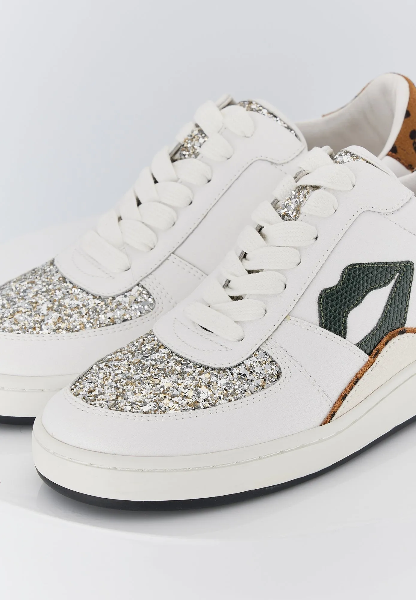 Loulou-Blanc Snake Léopard Glitter