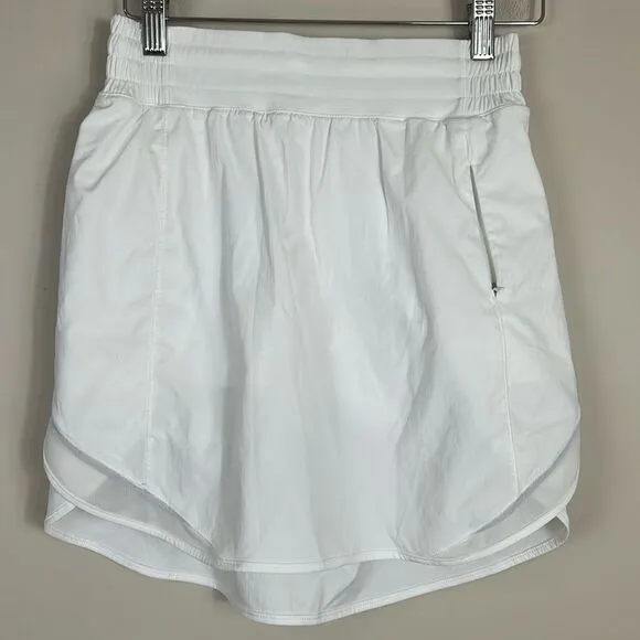 Lululemon Hotty Hot High-Rise Skirt Skort White Size 4