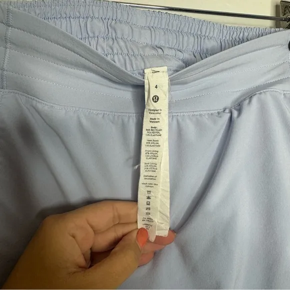 Lululemon Pastel Blue Long Hotty Hot High-Rise Skirt