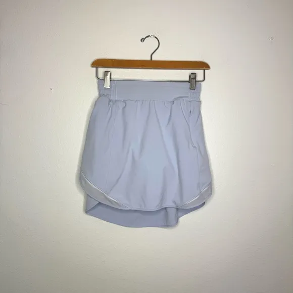 Lululemon Pastel Blue Long Hotty Hot High-Rise Skirt
