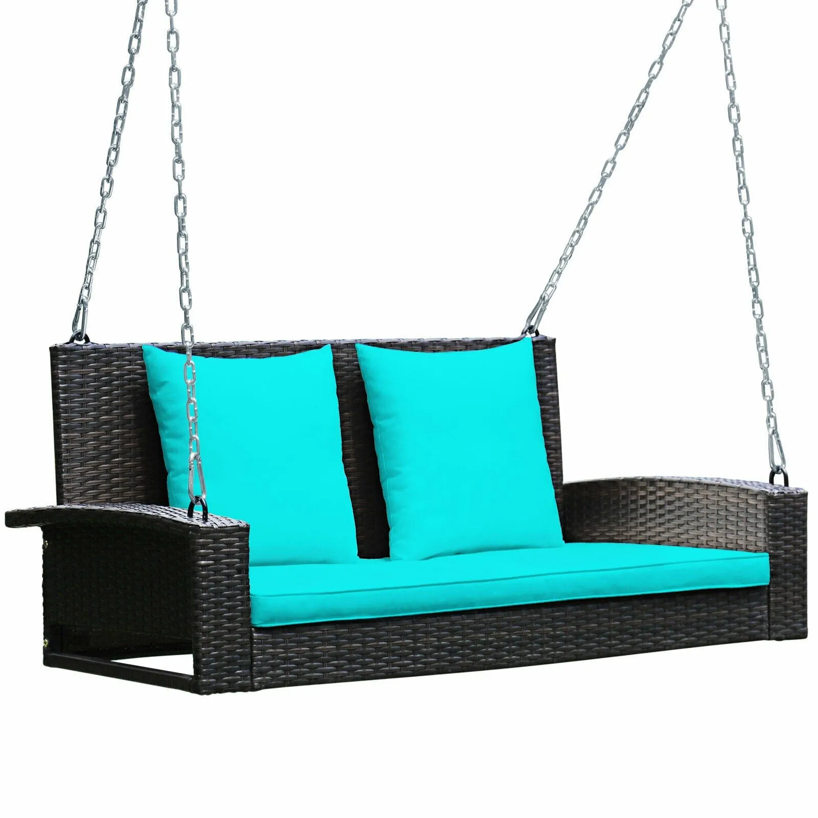 Luxury Outdoor Garden Porch Patio Wicker Bench Swing