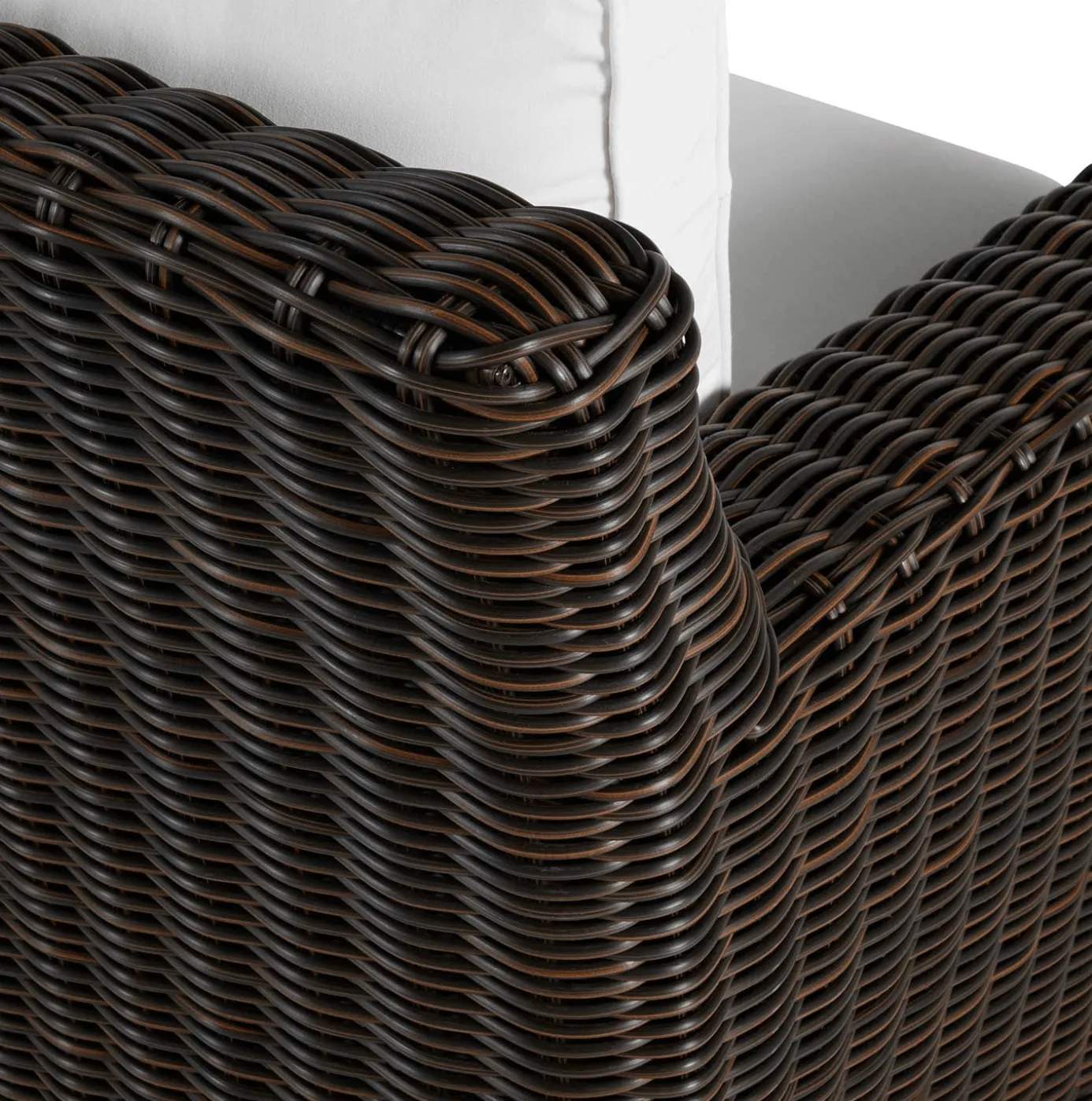 Malibu Outdoor Wicker Chair - Black Walnut