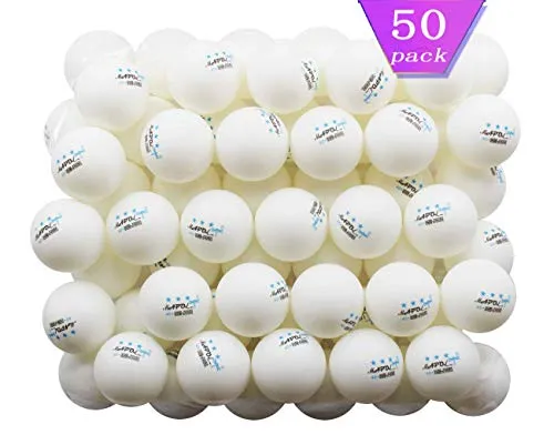 MAPOL REGAIL 3-star 40 mm Table Tennis Balls Advanced Training Ping Pong Balls, White -50 Pieces