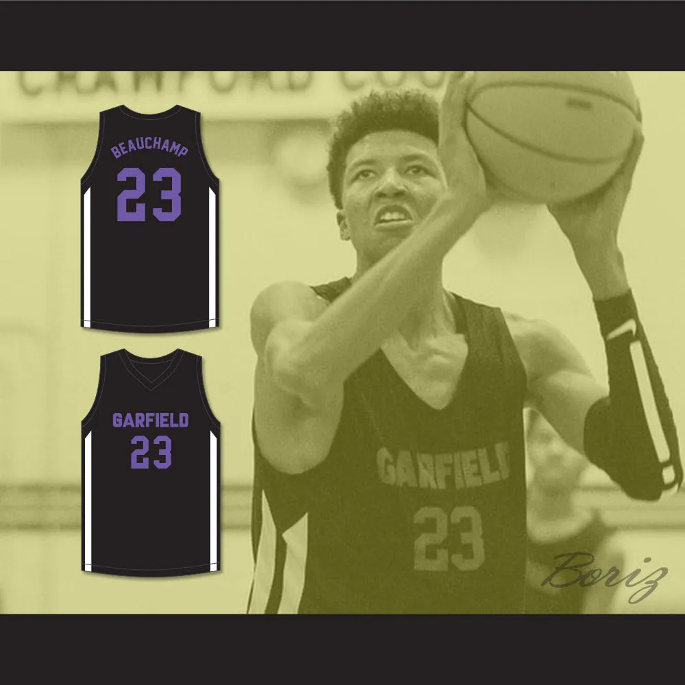 MarJon Beauchamp 23 Garfield High School Bulldogs Black Basketball Jersey 2