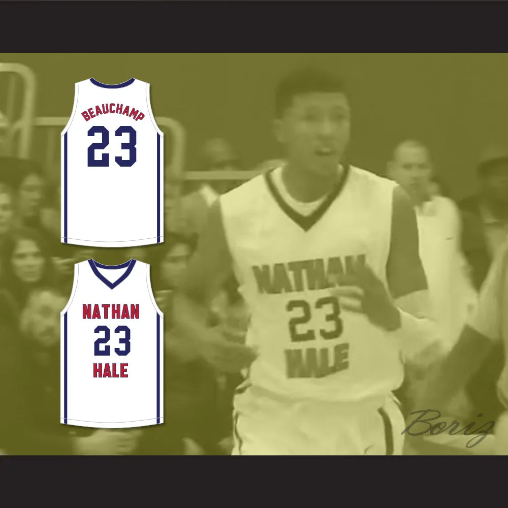 MarJon Beauchamp 23 Nathan Hale High School Raiders White Basketball Jersey 2