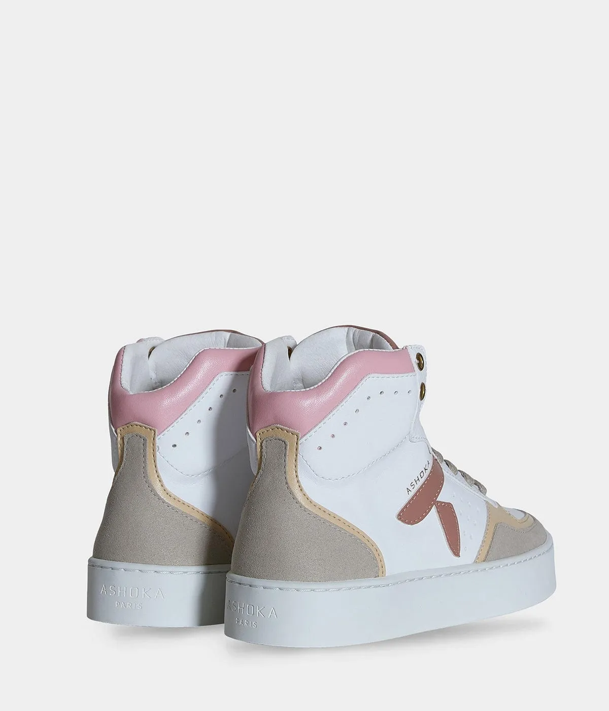 Mateo Women's Biosourced & Recycled High-Top Sneakers| Pink Trio