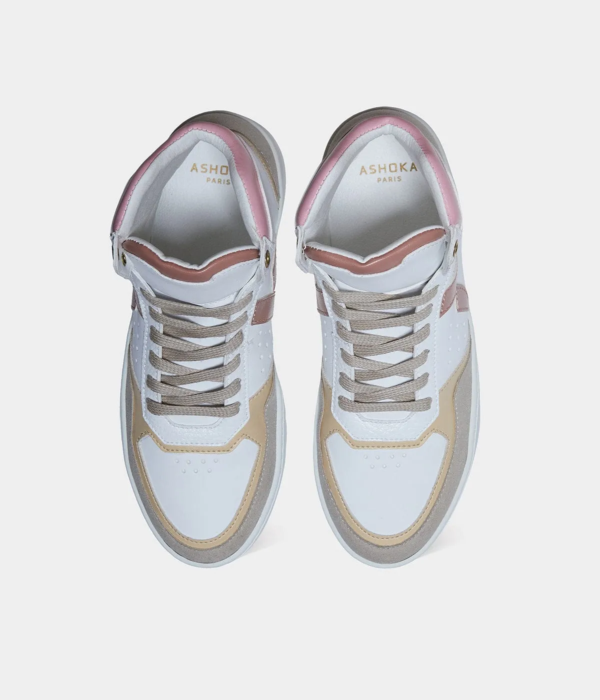 Mateo Women's Biosourced & Recycled High-Top Sneakers| Pink Trio