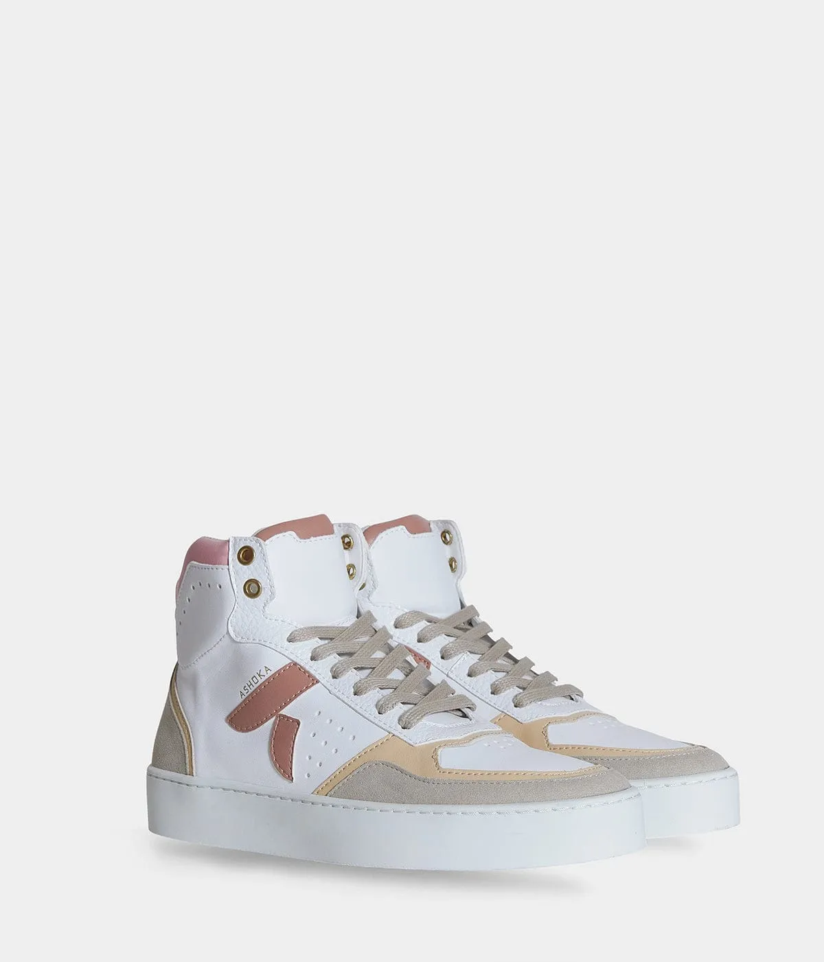 Mateo Women's Biosourced & Recycled High-Top Sneakers| Pink Trio