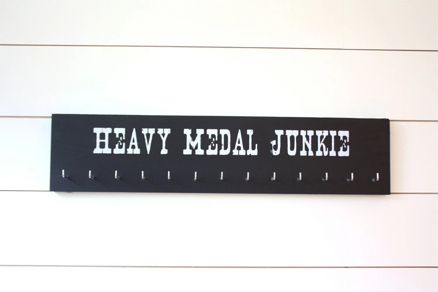 Medal Holder - Heavy Medal Junkie - Large - Running / Race Bling / Traithlon / Obstacle Race