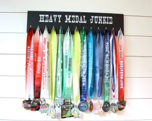 Medal Holder - Heavy Medal Junkie - Large - Running / Race Bling / Traithlon / Obstacle Race