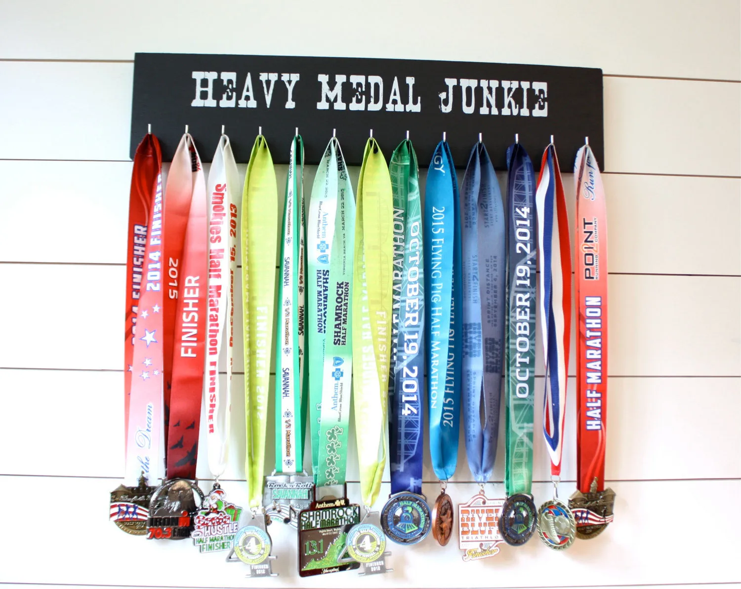 Medal Holder - Heavy Medal Junkie - Large - Running / Race Bling / Traithlon / Obstacle Race