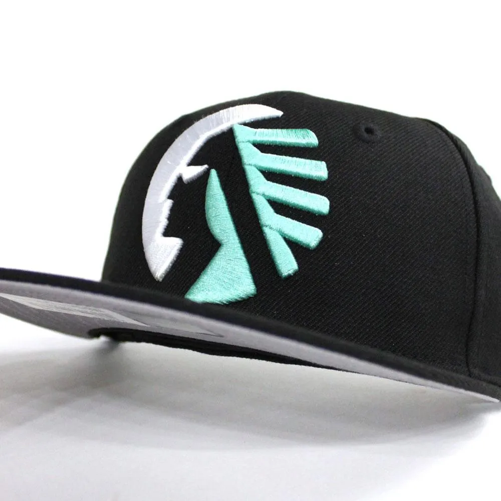 Memphis Chicks New Era 59fifty Fitted Hat (Air Jordan Retro 13 Black Mint Gray Under Brim)